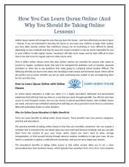 How You Can Learn Quran Online (And Why You Should Be Taking Online Lessons).doc