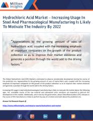 Hydrochloric Acid Market – Increasing Usage In Steel And Pharmacological Manufacturing Is Likely To Motivate The Industry By 2022.pdf