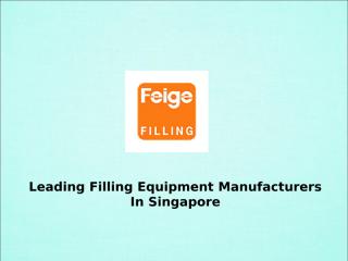 Filling Equipment Manufacturers.ppt